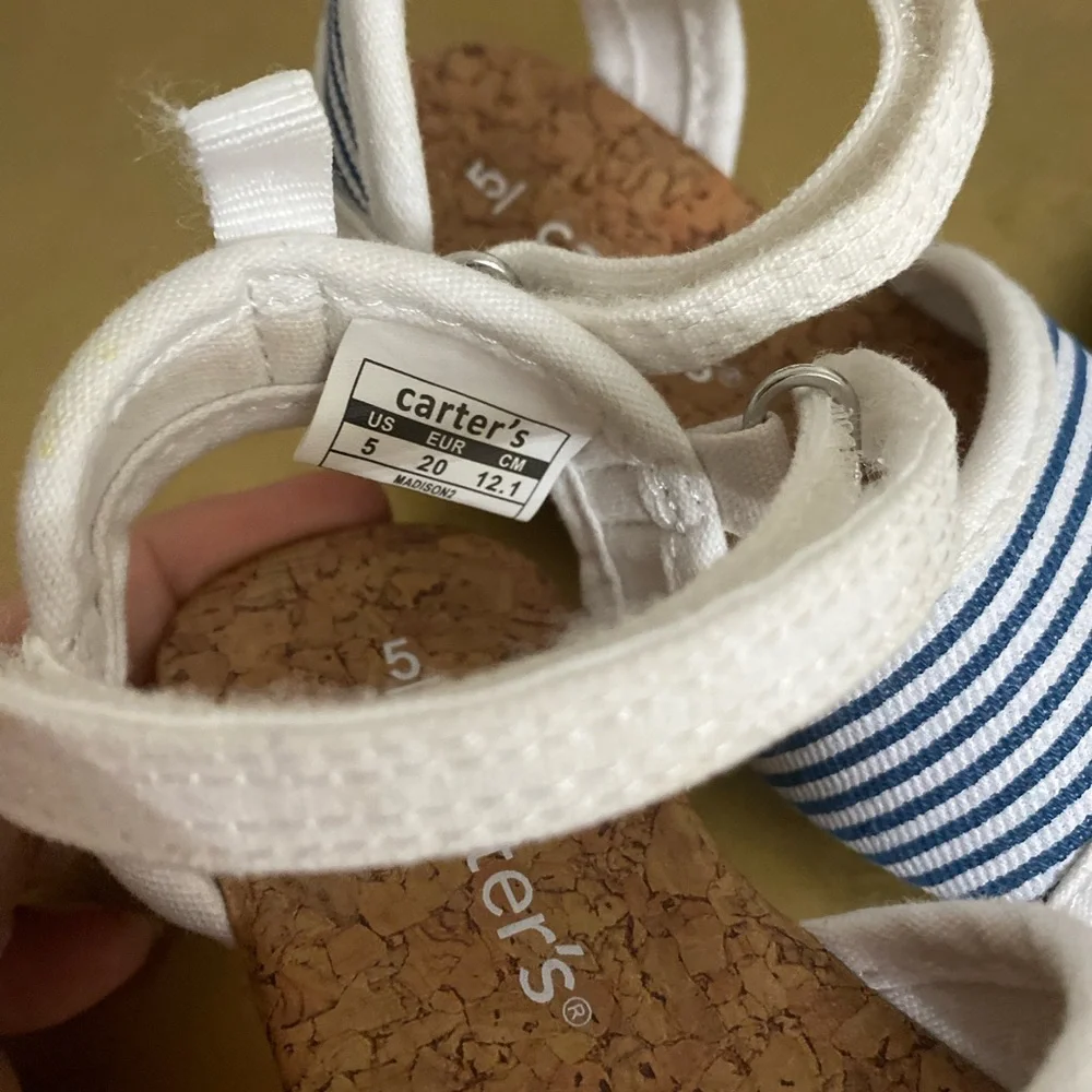 Baby Girl Carter's Striped Espadrille Sandal